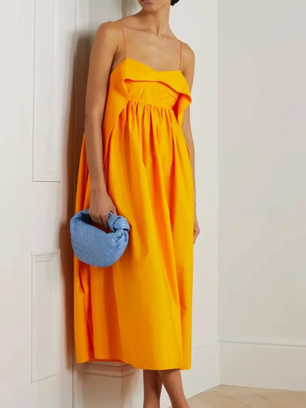 cecilie bahnsen orange dress Cecilie Bahnsen tangerine cotton susa dress 4 S
